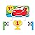Zooming Disney Cars 1st Birthday Party Molded Cake Candle Set , Multi, Wax , 3 1/2", Pack of 4