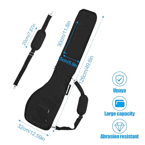 TEUYOE Bolsa de viaje plegable para palos de golf, bolsa porta palos de golf con cremallera para 8-10, bolsa de transporte de golf pequeña y ligera portátil impermeable para mujeres y hombres, negra