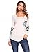 SummerRio Women's Long Sleeve Graphic Print Patchwork Casual T-Shirt With Pocket