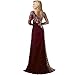Goddessvan Women Formal Wedding Bridesmaid Long Ball Prom Gown Cocktail Dress Patchwork Dress