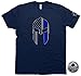 Thin Blue Line Flag T-shirt & Spartan Back The Blue Sticker Police Support