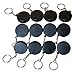 Novel Merk Black Hockey Puck 12-Piece Keychains for Party Favors & School Carnival Prizes