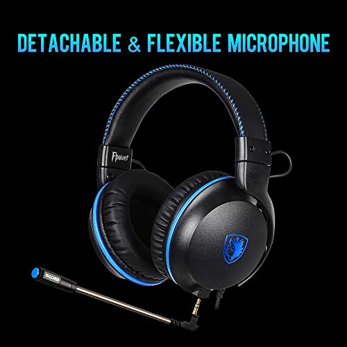 SADES Gaming Headset - FPOWER - Stereo Headsets Compatible with Computer Mobile Device, Noise Cancelling Mic Over-Ear Headsphones