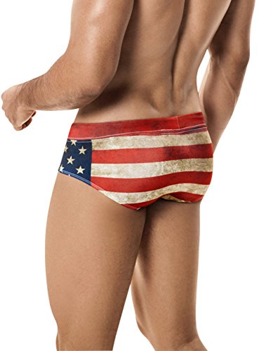 Clever 0560 Flag Swimsuit Brief Color Red Size X-Large - Thumbnail 2