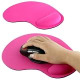 Ultra Slim Cloth Wrist Rest Mouse Pad (Magenta)