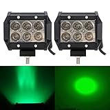 Auxmotec Green Led Driving Hunting Lights 18W