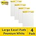 Post-it Super Sticky Easel Pad, 25 x 30 Inches, 30 Sheets/Pad, 4 Pads, Large White Premium Self Stick Flip Chart Paper, Super Sticking Power (559-4) primary