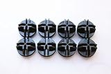 Unicoo - Cube Organizer Plastic Connectors Black Set of 8