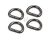 CRAFTMEMORE 1 1/4 & 1 1/2 Inches D-Ring Findings Metal Non Welded D Rings for Belts Bags Lanyard Leathercraft Avail 4 Colors (1 1/2