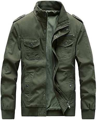 XiaoLongRen Casual Outdoor Windproof Coat Windbreaker Military Jackets for Men