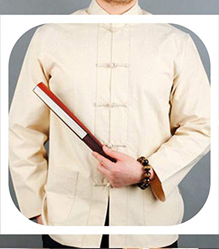 Tang Suit Kung Fu Tai Chi Top Costumes Martial Arts Shirts,Beige,S