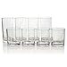 8pc Clarus Tritan Unbreakable Plastic Tumblers, four 14oz rocks and four 16oz water