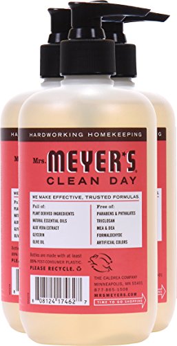 Mrs. Meyers Clean Day Hand Soap, Rhubarb, 12.5 fl oz, 3 ct