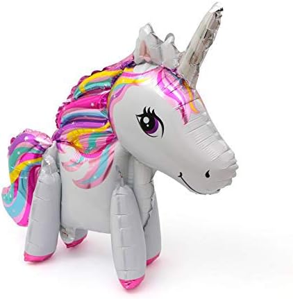 Party Hour Amazing Quality 23 inch Unicorn Theme Foil Balloon Decoration for Happy Birthday Girl and Boy, Baby Shower Kids (White)