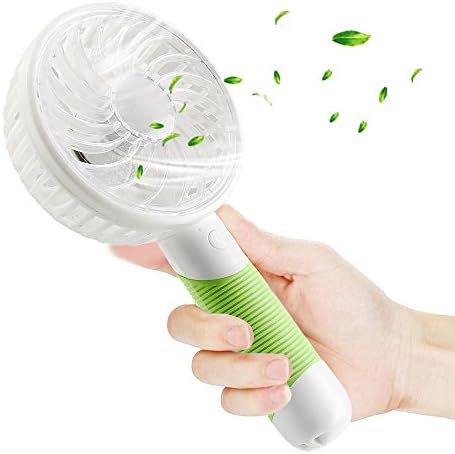 innislink Handheld Fan Mini Portable Hand Fan Personal Fan USB Rechargeable Cooling Fan Desktop Table Fan for Home Office Outdoor Travel - Green