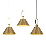 Haolaike Gold Pendant Light Fixture Dome Pot Cover