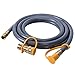 GasSaf 11 FT Natural Gas Grill Hose with Quick Connect Fitting, Natural Gas Conversion Kit Suitable for Gas Grill, Generator, Patio Heater and More (with Sealing Tape)