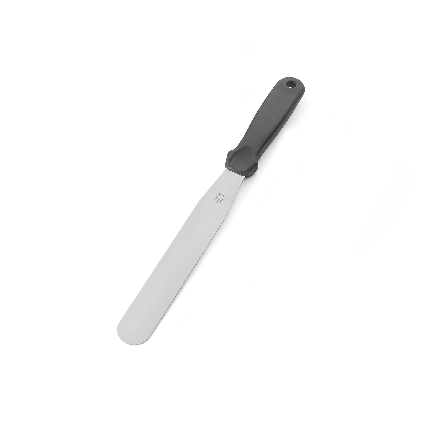 silikomart | Smooth Stainless Steel Spatula with Plastic Handle, Ideal for Sweets and Creams, Measures 33 cm, Made in Japan