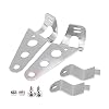 motorfiets vork klem mount = KIMISS 2 stks RVS Verstelbare Motorfiets Koplamp Mount Beugels Vork Racer 28mm-34mm (Zilver…