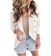 Asvivid Womens Casual Pocketed Office Blazers Draped Open Front Cardigans Jacket Work Suit
