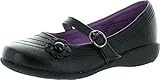 School Rider Girls Nicki-578K Flower Decor Mary Jane Strap School Uniform Shoes
