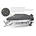 Seamander Heavy Duty Polyester Boat Cover, Marine Grade, Waterproof - Fits V-Hull, Tri-Hull, Fish & Ski, Runabout Bowrider Boats, 17' to 19' Length