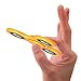 T-Tek Hand Spinner Fidget Helps Focus with Case Package (Yellow Black)