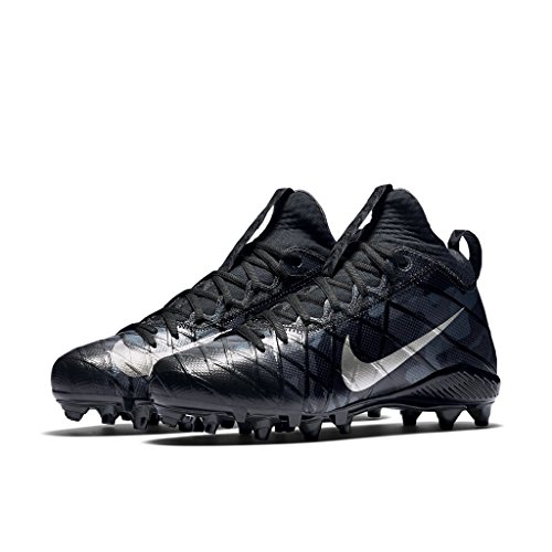 Nike Men's Alpha Field General Elite Camo Football Cleat (12.5 D(M) US, Black/Grey/Silver)