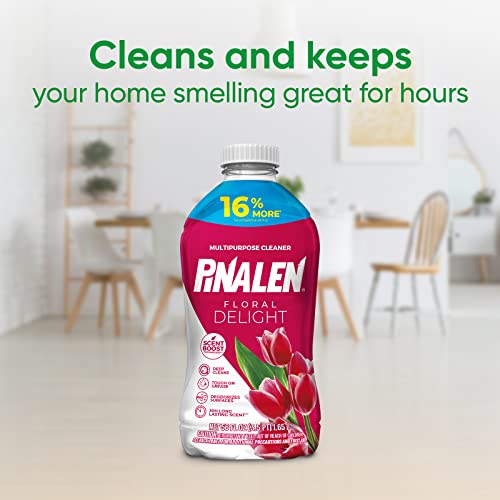 PINALEN MAX AROMAS MULTIPURPOSE CLEANER – FLORAL DELIGHT SCENT – 56 FL OZ – ALL PURPOSE CLEANING FOR KITCHEN, BATHROOM, FLOORS & SURFACES