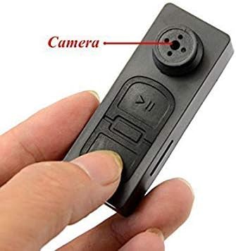 SekyuritiBijon HD Audio and Video CCTV Cam Covert Spy Miniature Button Hidden Camera with SD Card Slot - Up to 32GB