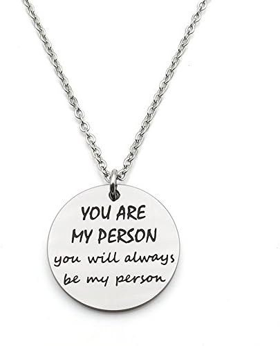 You Are My Person You Will Always Be My Person Best Friends Gift Stainless Steel Pendant Necklace