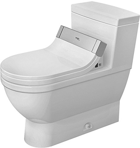 Duravit 2120510001 Stack 3, Siphon Jet, Het/Gb for Sensowash C, White One Piece Toilet, Medium,