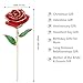 YINXN 24K Gold Red Rose, Gold Plated Rose 24k Gold Dipped Rose Everlasting Long Stem Real Rose with Exquisite Holder Romantic Gift for Valentine's Day, Anniversary, Birthday, Mother's Day (Red)