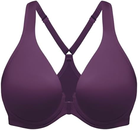 DELIMIRA Women's Front Closure Racerback Bras Plus Size Full