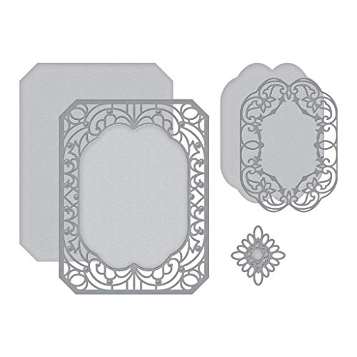 JDgoods Die Cuts, Creative Flower Die Cuts, European Vintage Pattern Cutting Dies and Metal Stencil Template for DIY Scrapbook Album Paper Card Making Craft Decoration (A)