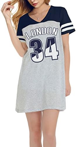 Short Sleeve Nightgown / Sleep Dress for Women / Sleepwear Dark Blue-34 3X-Large
