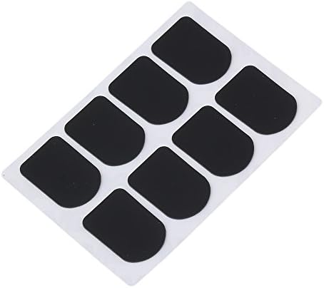 Yibuy 0.5mm Black Sax Trapezoid Mouthpiece Patches for Soprano Saxophone/trumpet/Clarinet Set of 8