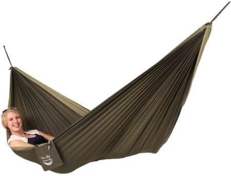 Blue Sky Hammocks Couple's Double Hammock with Bonus Tree Straps, Green