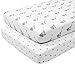 100% Organic Cotton Jersey Knit Soft Fitted Sheet (2 Pack) - Washable Crib Mattress Sheets - Fits Standard Toddler Mattresses