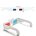 Orgrimmar 50 Pairs of Red Flat- 3D Glasses and Cyan White Frame Anaglyph Cardboardthumb 2