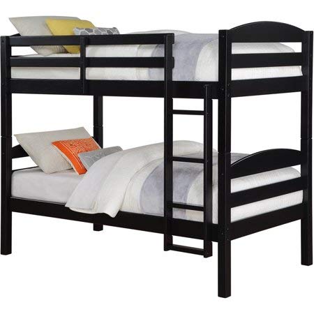 black wood bunk beds