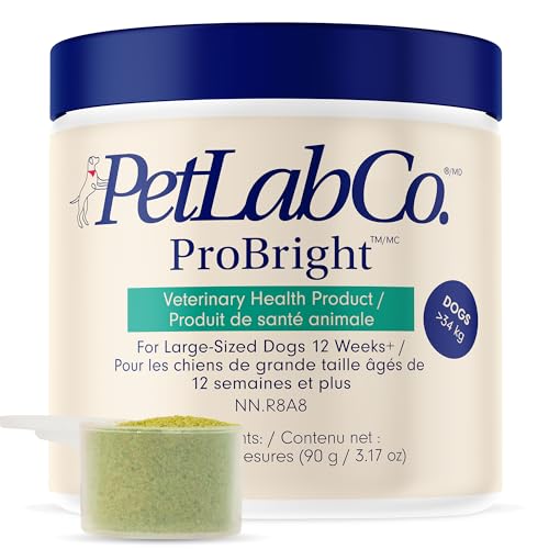 PetLab Co. ProBright Dental Powder - Dog Breath Freshener - Teeth Cleaning Made Easy – Targets Tartar & Bad Breath - Formulated for Large Dogs