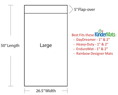 KinderMat PBS Kids Full Cover Sheet, Pillowcase Style Sheet Fits Rainbow Designer, Daydreamer, Heavy-Duty, and Enduro, 100% Cotton Flannel, Space Explorer, Large - Thumbnail 5