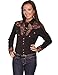 Scully Women's Embroidered Pearl Snap Blouse - Pl-654 Gld