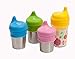 BravaWare Stainless Steel Cups and Silicone Sippy Lids for Kids Toddlers Babies BUNDLE: 4-8oz Cups and 4 Sippy Lids - BPA free Sippy Cup Set with Safe Rolled Edges