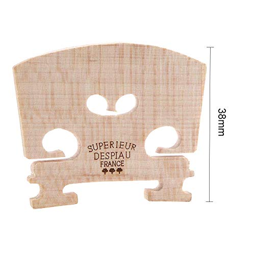 JVSISM djustable Violin Bridge Maple,4/4 Size Violin Fitted Bridge Parts For 4/4 Size Violin - Thumbnail 2