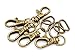 CRAFTMEMORE Swivel Trigger Snap Hooks Purse Landyard Clip Lobster Clasps with D-Rings 10 Sets KSD (Antique Brass)