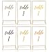 Gold Acrylic Frame Picture Table Holder | Ideal for Double Sided Sign, Clear Photo Holders, Menu Set, Art Display, Wedding Number Stand Decor, Set of 6 5 inches x 7 inches Holders
