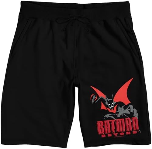 Batman Classic Bat Logo Men's Black Drawstring Sleep Pajama Shorts