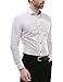 Bentibo Mens White Long Sleeve Button Front Cotton Casual Dress Shirt Classic Fit L